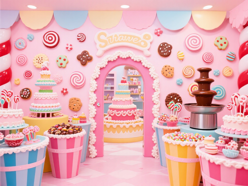 视觉美学无与伦比
糖果屋主题从入口开始就充满吸引