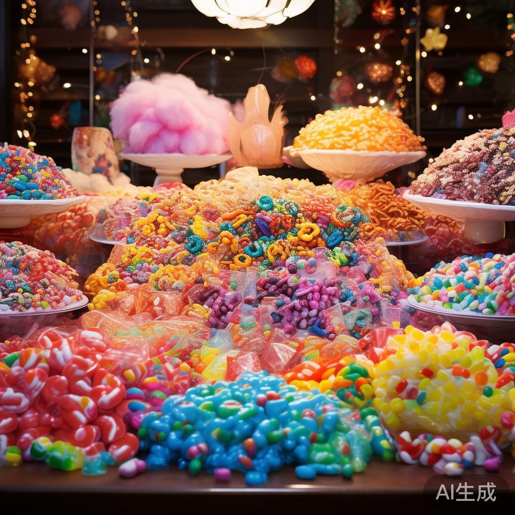 喜庆欢快的春节糖果派对盛大开启，共享欢乐时光