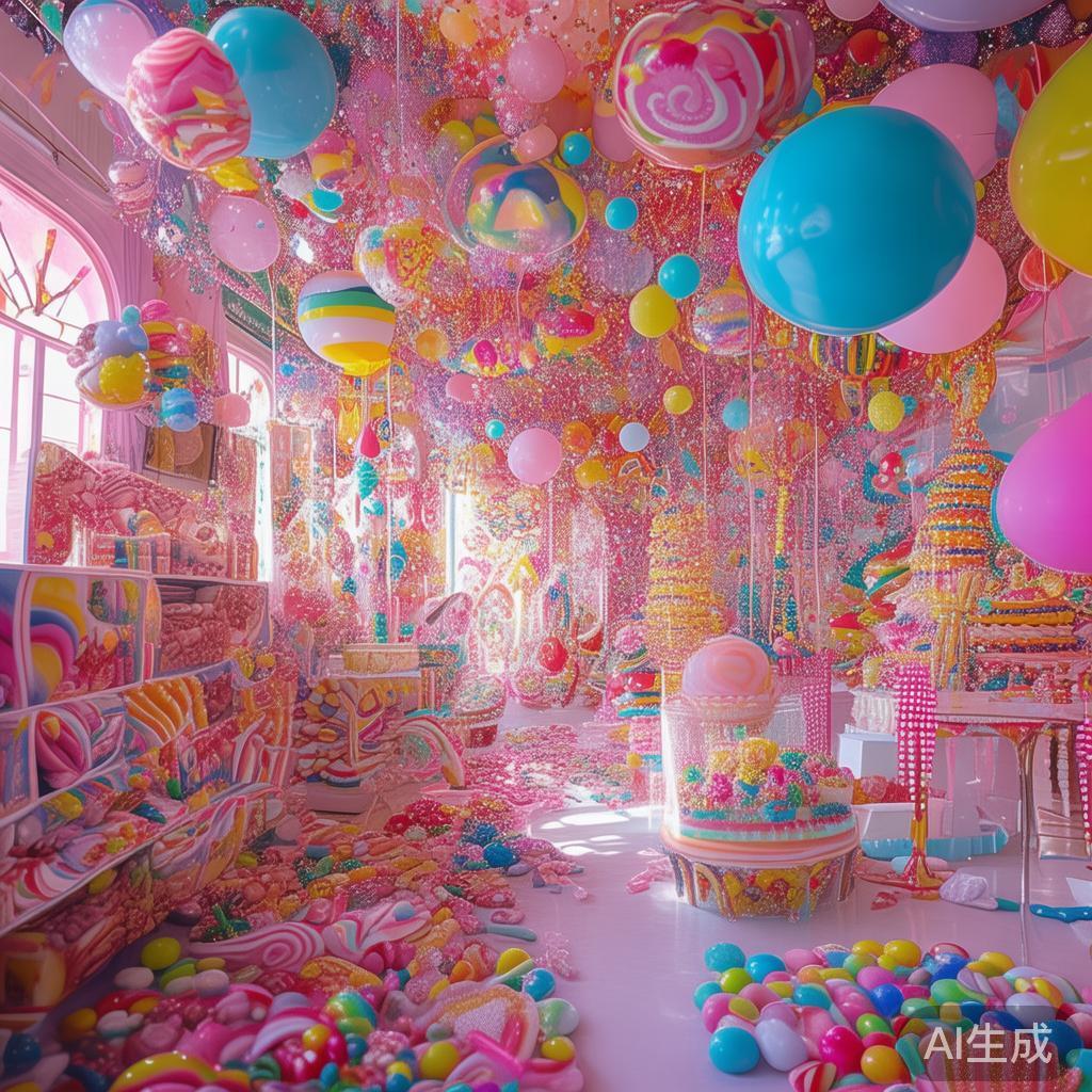 以“糖果”为主题的派对，充满了梦幻与童趣。“Kik