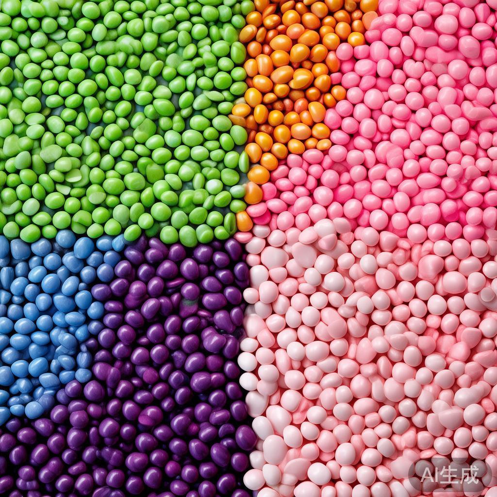 颜色是吸引眼球的第一要素。在糖果选品时，可以按照色