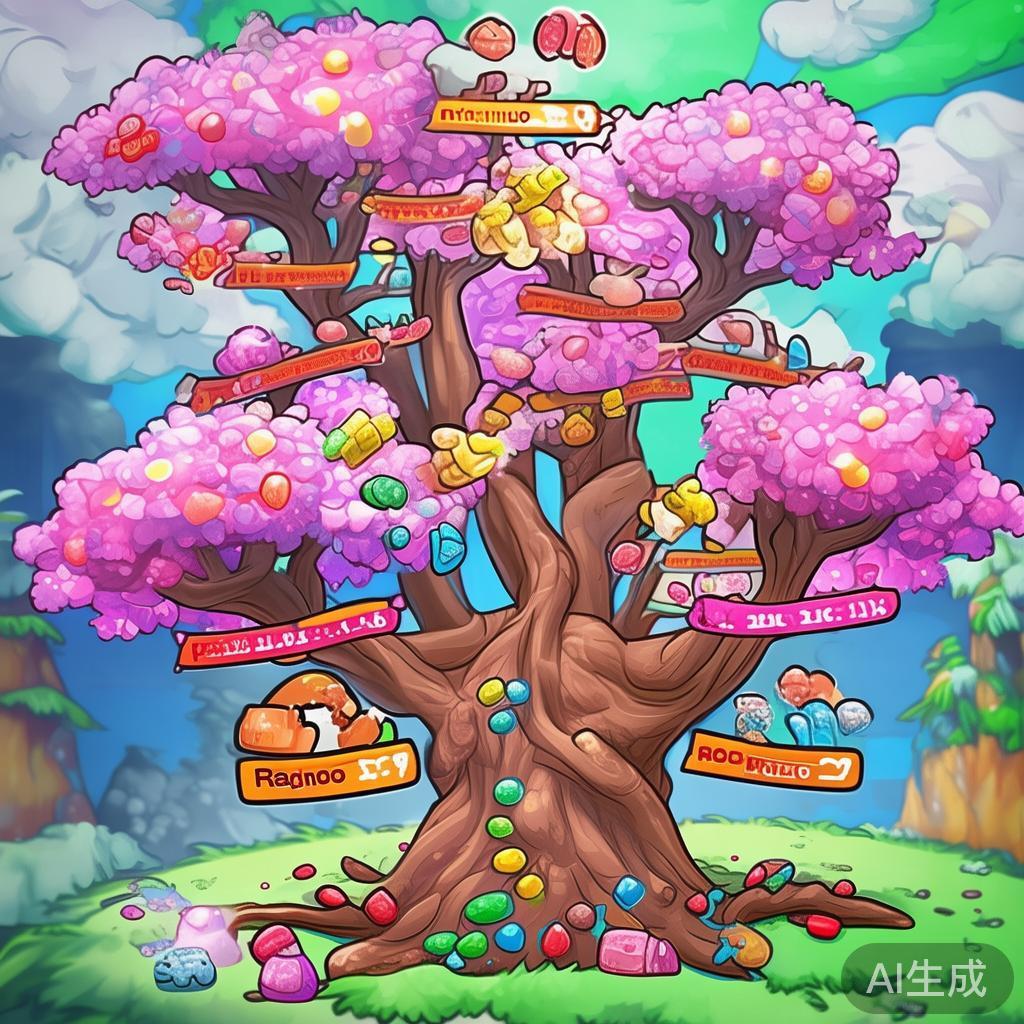 蛋仔派对中糖果树详细图解与全面玩法攻略指南 在实际图解中,可以将糖果树描绘为一个多层次的结构,