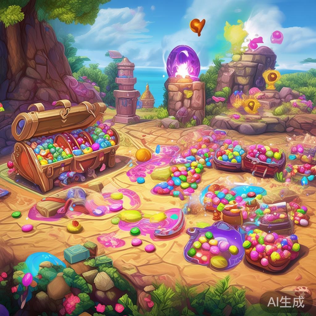 游戏中散布在不同地点的箱子往往包含大量糖果。战斗结