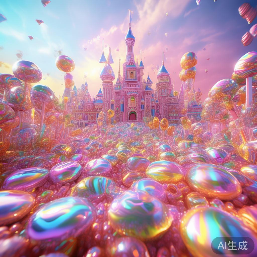 童话世界中五彩缤纷糖果派对的精彩奇幻盛宴