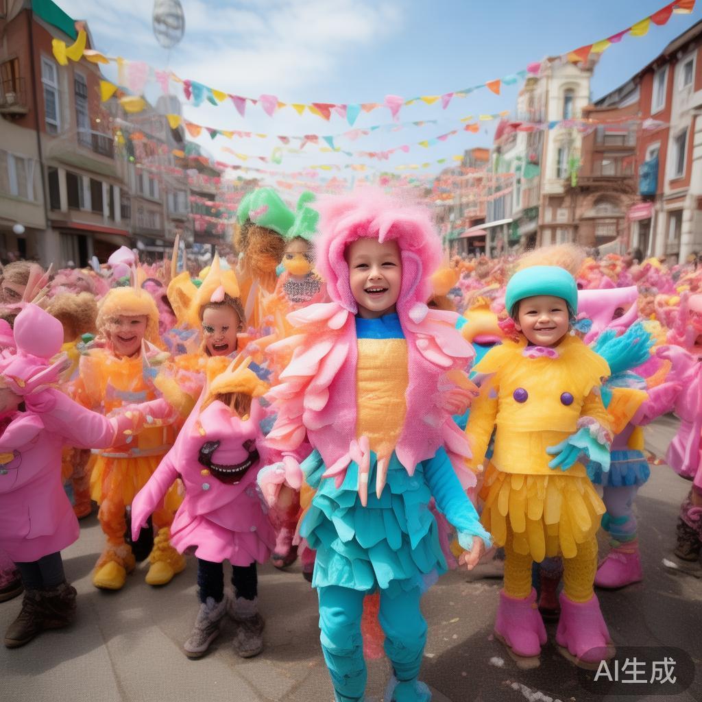 最受欢迎的当属糖果装扮比赛。孩子们可以用彩色棉花糖